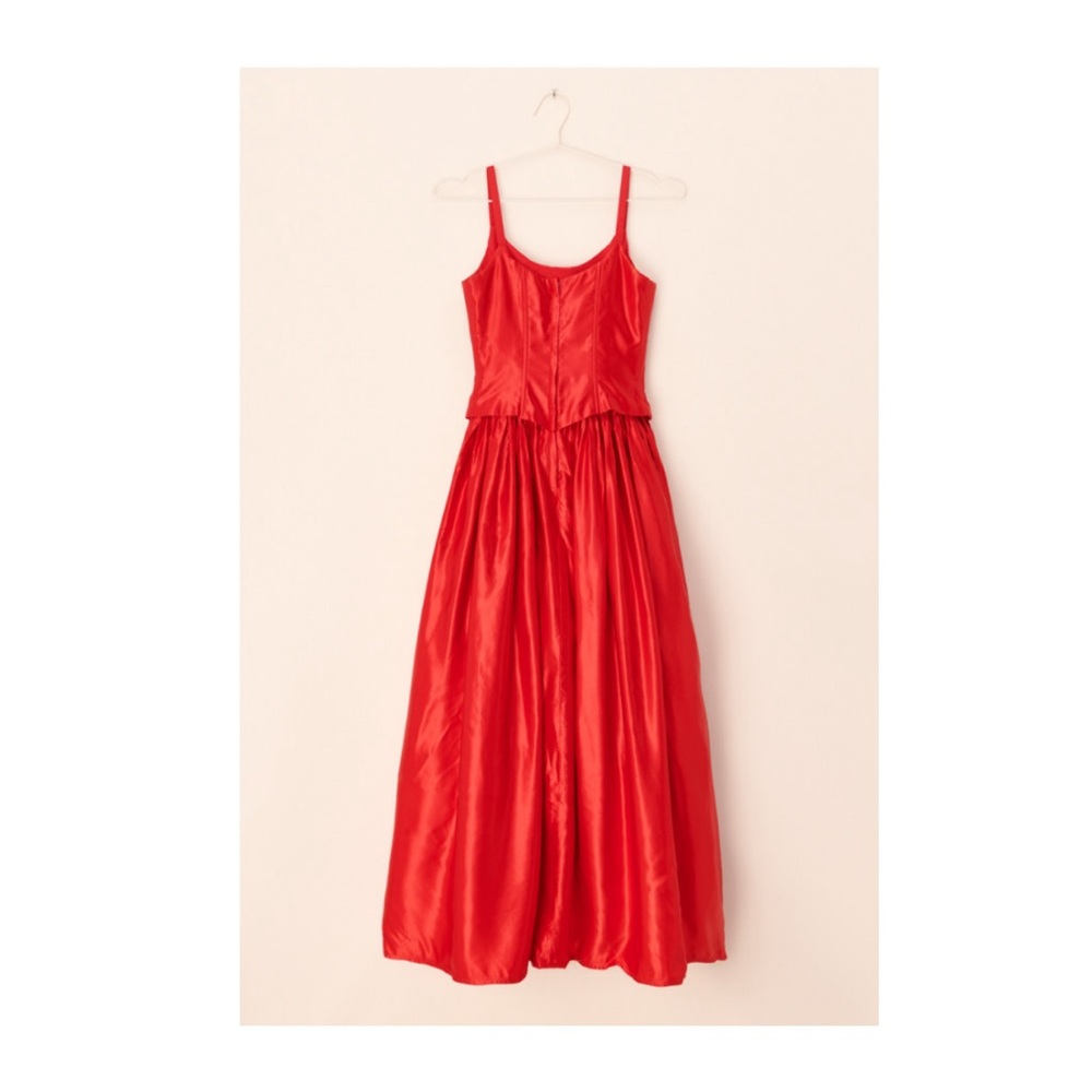 GUNNE SAX Jessica McClintock Ruby Red Corset Dress